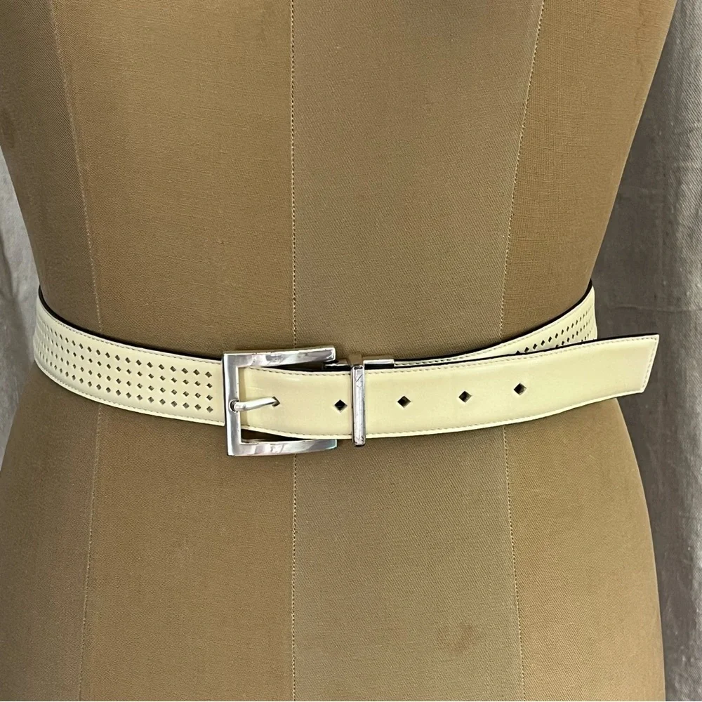 2/$20 Women’s Diamond Punched Belt with Square Buckle